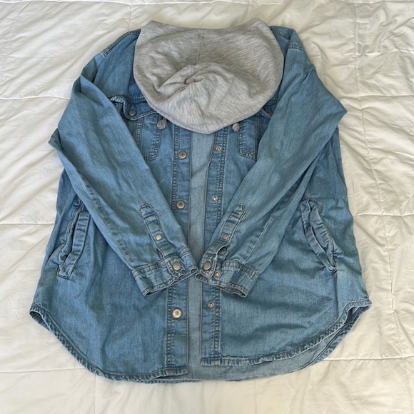 DIVIDED H&M Hooded Denim Jacket - Picture 1 of 5